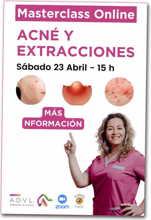 masterclass online "Acné y extracciones"