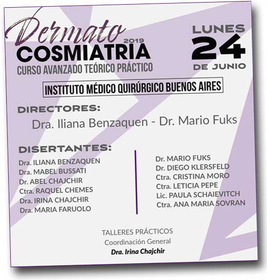 Dermato Cosmiatría 2019 curso avanzado teórico práctico