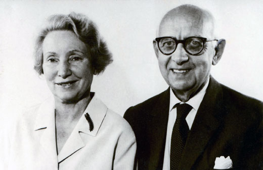 Los doctores Estrid Vodder y Emil Vooder.
