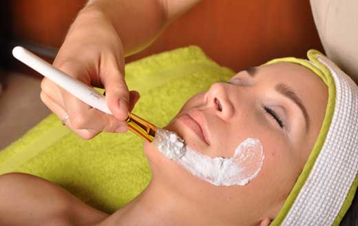 Peeling facial.